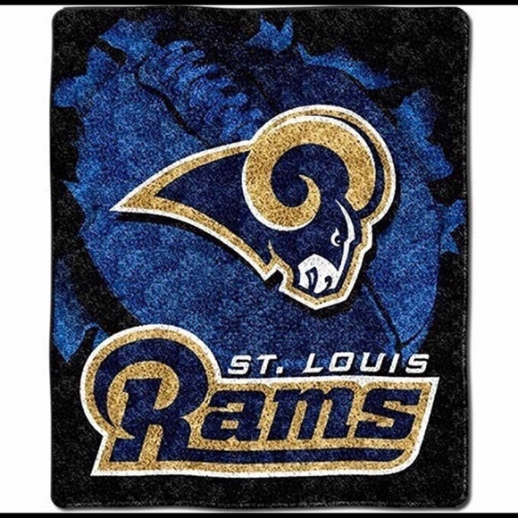 Los Angeles Rams NFL Team Sherpa Plaid Throw 50x60